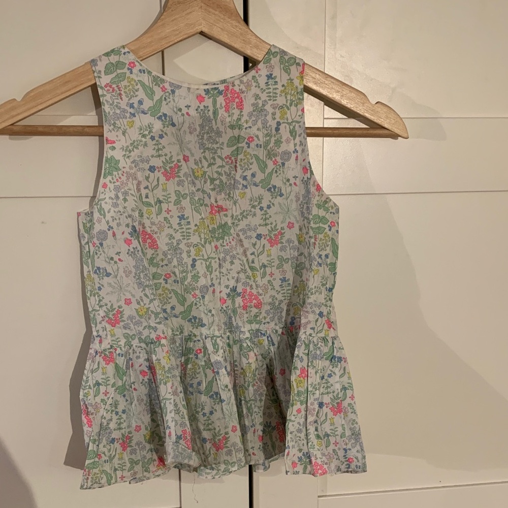 Jacadi Floral Print Sleeveless Blouse - Multicolor